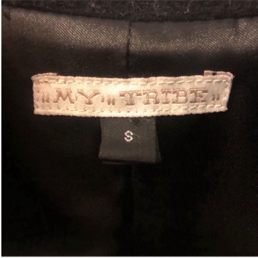 My Tribe Black Wool Cashmere Jacket Victorian Military Goth Fall Winter Small - Picture 8 of 12